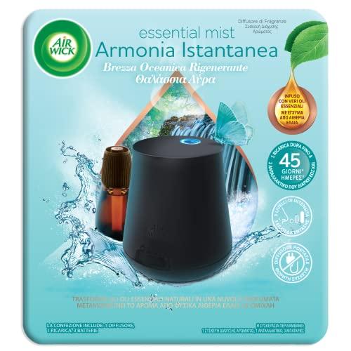 Airwick Armonia Istantanea, Confezione con 1 Diffusore di Oli Essenziali e 1 Ricarica alla Fragranza Brezza Oceanica