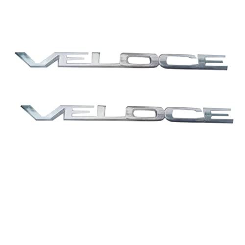 Car Lettering Decorazione Logo Veloce, per Alfa Romeo Giulia Stelvio Sostituzione Logo Adesivo 3D per Auto,Silver