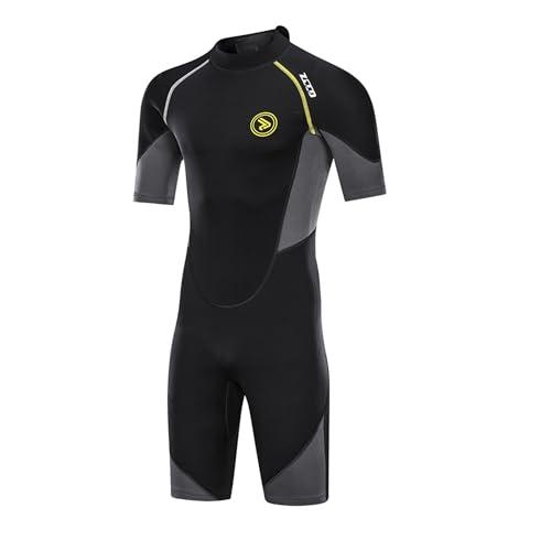 ZCCO - Muta da uomo in neoprene di alta qualità, 1,5/3 mm, con cerniera sulla schiena, per pesca subacquea, snorkeling, surf, canoa e immersioni subacquee (3 mm, XXL)