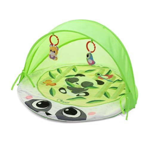 Chicco Palestrina Magic Forest, Palestrina Neonato con Morbido Tappeto a Tema Panda, Tettuccio Pieghevole e Rimovibile, con Rete Traspirante, per Uso Interno ed Esterno, Giochi Neonato 0+ Mesi