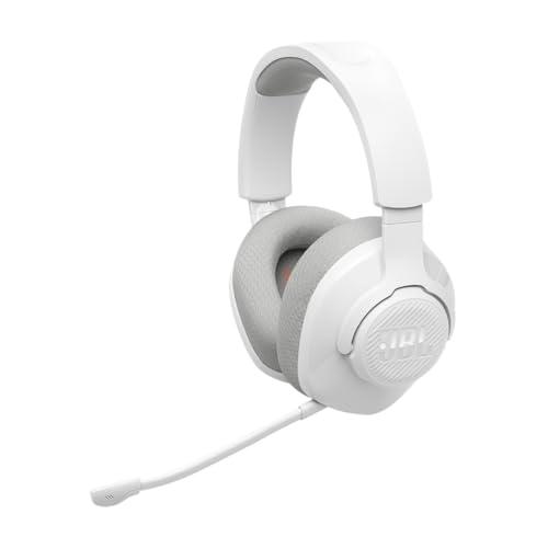 JBL Quantum 360 Cuffie Gaming Wireless Over Ear, con Doppia Connessione Wireless 2.4GHz/Bluetooth, 22 ore di Autonomia, Compatibilità Multi-Platform, Microfono Rimovibile con Opzione Mute, Bianco