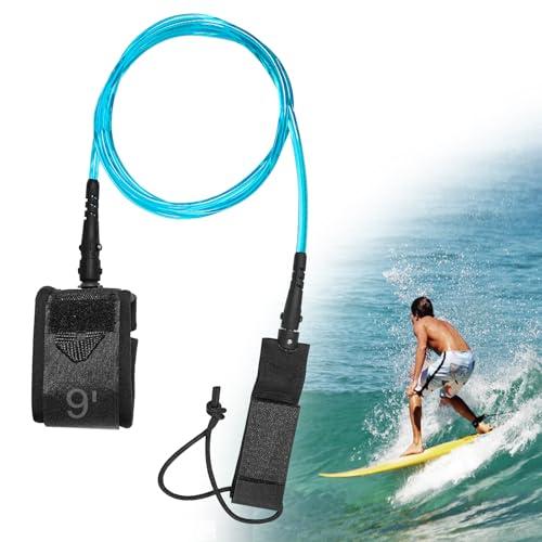 Bellanova 9 Piedi Guinzaglio Surf Leash, Guinzaglio per Tavola da Paddle, SUP Accessori, TPU Laccio di Sicurezza da Surf per Longboard, Paddleboard, Stand Up Paddle Board, Kayak (Blu)