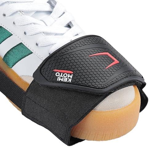 KEMIMOTO Protezione Scarpe Moto, 2 Pezzi Universale Proteggi Scarpa Motociclo con Fascia Elastica Regolabile, Copriscarpe Moto Antiscivolo del Cambio per Tutte le Scarpe