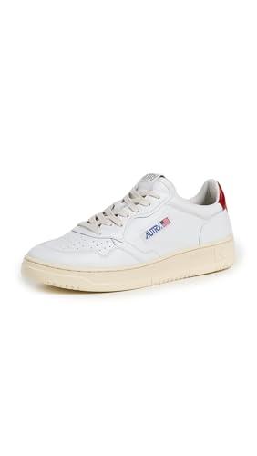AUTRY Scarpe Sneakers Uomo in Pelle AULMLL21 Bianco-Rosso (Numeric_40)