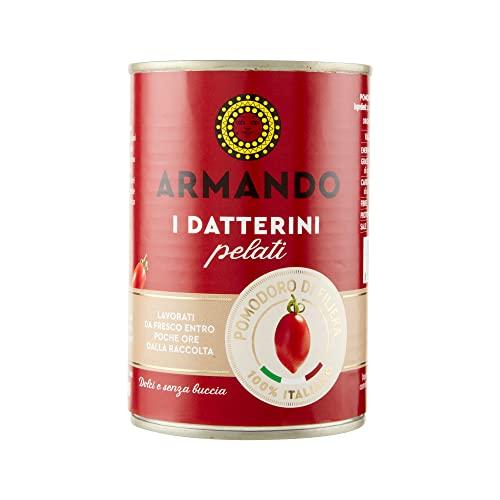 Armando, I Datterini Pelati, Pomodori di Filiera 100% italiani, 12 confezioni in latta da 400 gr