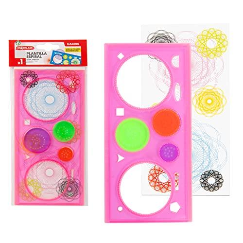 MODELLO A Spirale DISEGNI GEOMETRICI STARPLAST - Modello righello geometrico - ROSA