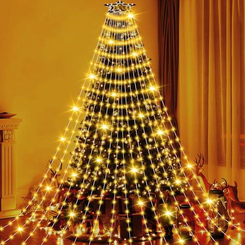 Esvyit Luci Albero di Natale Interno Esterno 400 LED 2,5 Metri x 16 Fili