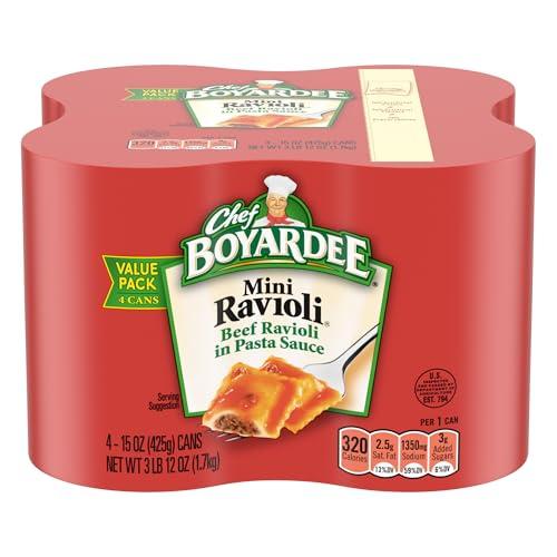 Chef Boyardee Ravioli di vitello in salsa di pomodoro e carne Confezione da 4