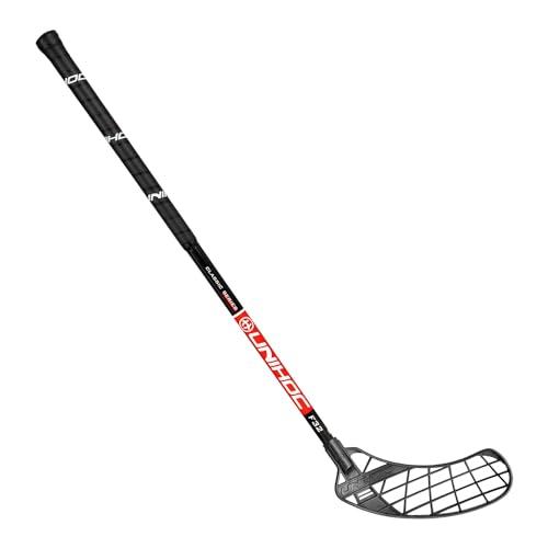 Unihoc Racchetta da floorball Unity Classic 32, fascia migliorata, foglia Unity, fusto flessibile più duro, 75 cm, polietilene, fibra di vetro e carbonio composito, certificato IFF