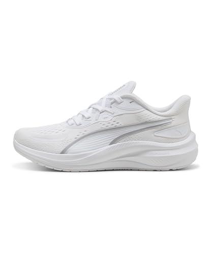 Puma Skyrocket Lite 2 Scarpe da Corsa su Strada, Unisex, Bianco/Argento Vibrante, Taglia 40, Puma Bianco Vivace Argento Puma Argento, 42.5 EU