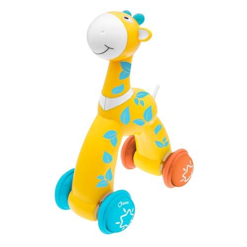 Chicco Giraffa Push&Go, Gioco per Bambini 12-36 Mesi, per stimolare Le attività psicomotorie, incoraggia i Bambini a Camminare, Design colorato e Accattivante,con Ruote gommate, Giochi Prima Infanzia