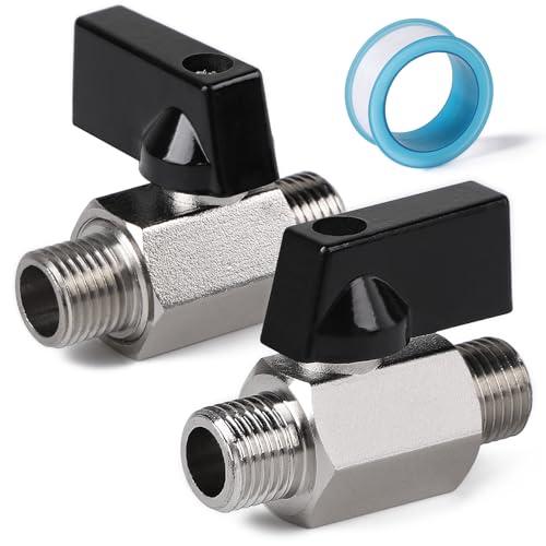 EFUTURETIME 2 x Mini Valvola a Sfera da 1/4