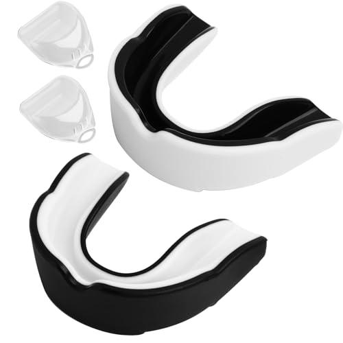 2 Pezzi Paradenti Sportivo Adulti e Bambini,Paradenti Sportivi Professionali per Adulti e Bambini Paradenti Kick Boxing, Rugby, Boxe, Hockey, Taekwondo - Protezione Antiurto in Materiale EVA