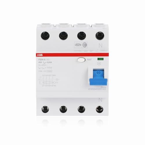 ABB F204 A 40A 30MA INTERR.DIFFERENZ. PURO 4P, White