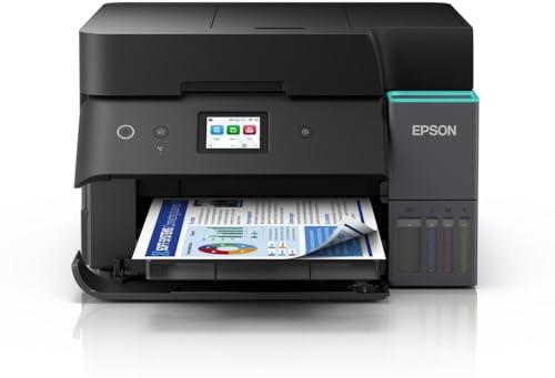 Epson EcoTank ET-4950 - Stampante multifunzione A4 con serbatoio di inchiostro Wi-Fi & AirPrint, alimentatore automatico di documenti, stampa fronte/retro, scansione, copia e fax, fino a 3 anni di