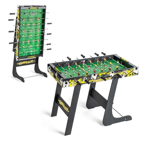 Powerplay - Calcio balilla pieghevole da 91 cm, mini gioco di calcio balilla per bambini e adulti, compatto e portatile, facile da riporre, regalo per ragazzi e ragazze