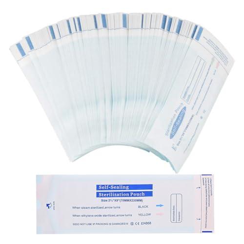 WUSJCOF 200 Sacchetti Sterilizzazione Buste Autosigillanti per Estetista Autoclave Strumenti Tatuaggi Manicure Dentali 70x230 mm