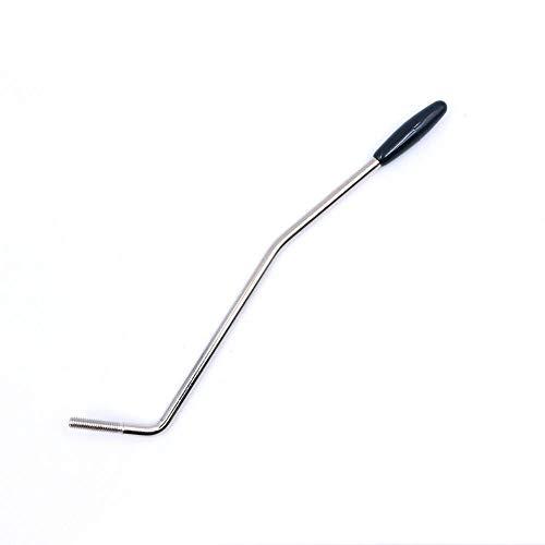Alnicov - Leva tremolo, 5 mm, per chitarra elettrica Fender ST Squier, cromata, con estremità nera
