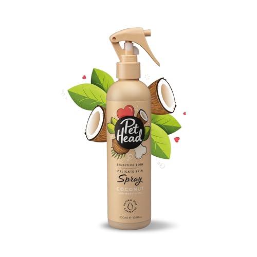 PET HEAD Spray deodorante per cani Sensitive Soul 300 ml al cocco. Spray per la toelettatura per cani dalla cute sensibile. Ipoallergenico, con ingredienti naturali. Formula delicata per cuccioli
