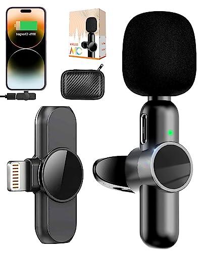 MLZTINGR Microfono Wireless per iPhone/iPad/PC/Android/Camera – Plug and Play, con Display Digitale, Riduzione del Rumore AI, Microfono Lavalier Senza Fili, Ideale per Live, YouTube, Vlog, TikTok