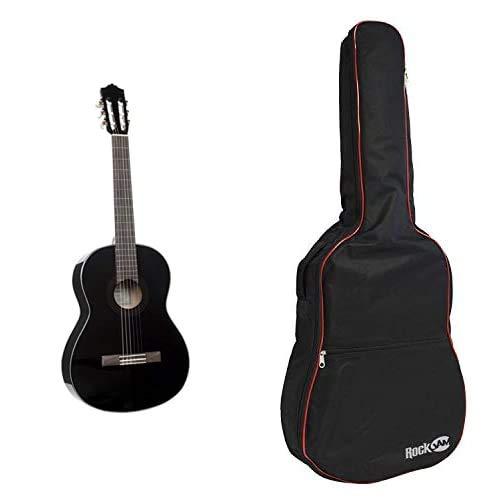 YAMAHA C40BLII Chitarra ClassicaChitarra 4/4 Classica in Legno (65 cm, scala da 25 9/16”)6 Corde in Nylon & Rockjam Imbottito Sacchetto della Chitarra Acustica con Manico e Tracolla