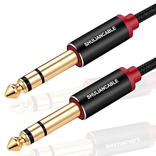 SHULIANCABLE Cavo Audio Jack 6.35mm Stereo, Chitarra Jack Cavi Connettori per Chitarra, Basso Elettrico,Amplificatore,Mixer Audio, etc (10M)