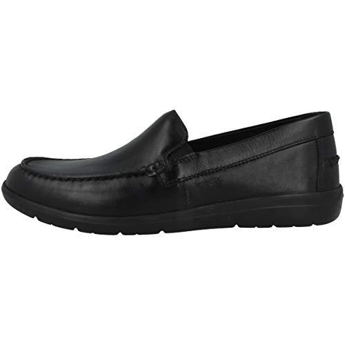 Geox Uomo U Leitan E Mocassini Uomo, Nero (Black), 42 EU