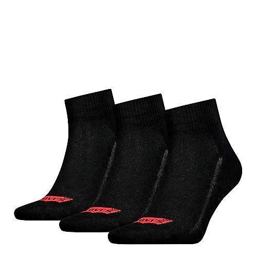Levi's Quarter, Calzini Unisex - Adulto, Sostenibile Nero, 39-42