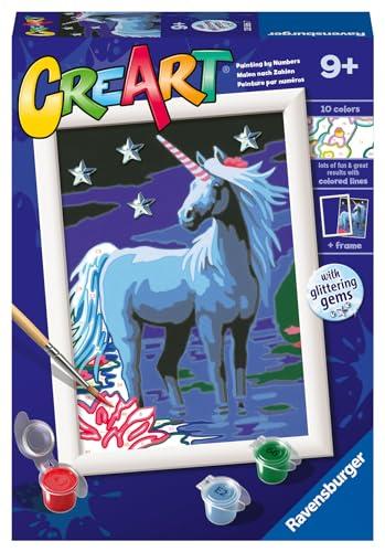 Ravensburger - Creart Serie E Magico Unicorno | Kit Pittura Bambini | Dipingere Con I Numeri Include Tutto Il Necessario | Giochi Bambini 7 Anni O Più | Creart 7 Anni