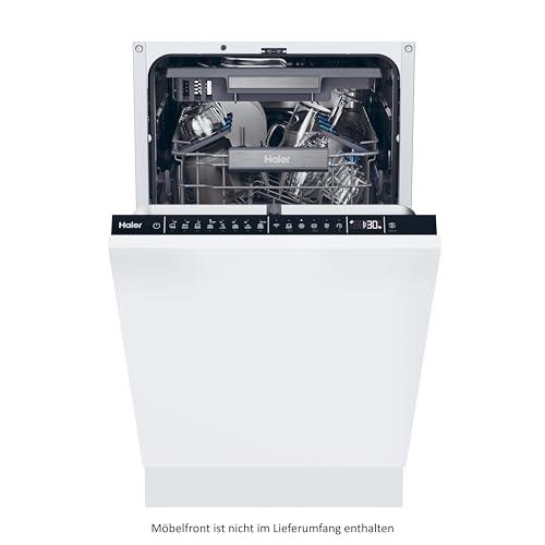 Haier I-PRO SHINE Serie 4 | XI1C3TB2FB / Lavastoviglie completamente integrata 45 cm / 11 soffitto/funzione Wi-Fi/cassetto posate/cestello superiore regolabile in altezza con Easy Click/Aquastopp /