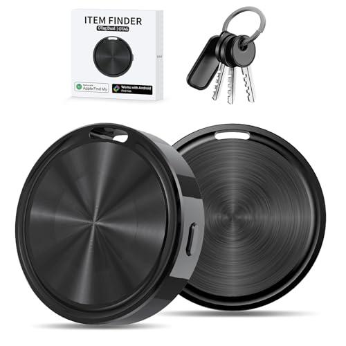 Air Tracker Tag Android or iOS Bluetooth Localizzatore con Google's Find Hub e Apple Dov'è Android Smart Tag Trova Oggetti per Chiavi/Bagagli/Portafogli,Batteria Sostituibile (Nero)