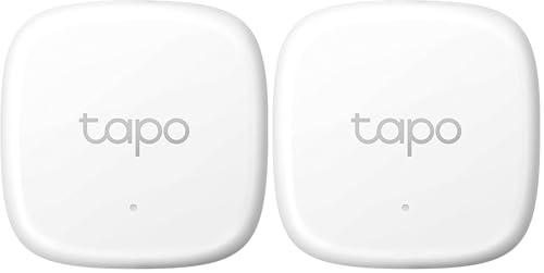 Tapo T310 Monitoraggio della Temperatura e Dell'umidità, Sensore di Fabbricazione Svizzera ad Alta Precisione, Accende/Spegne Automaticamente, Risparmiare Energia, Hub Obbligatorio (Confezione da 2)