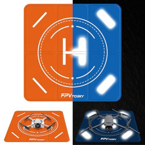 FPVtosky Drone Landing Pad pieghevole, 51cm, elicottero ponderato, compatibile con DJI Mini 3 Pro/Mini 2/Mavic 3, Air 2s/Avata/FPV/Phantom/Inspire Drone, accessorio universale per droni