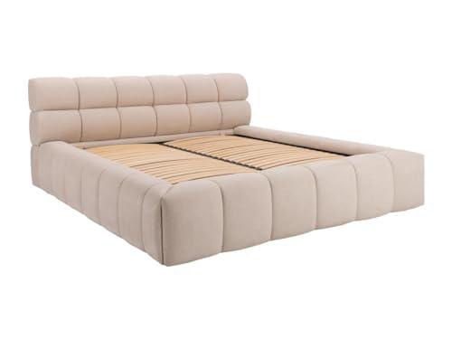PASCAL MORABITO - Letto con contenitore 160 x 200 cm Tessuto Beige - FORVIK