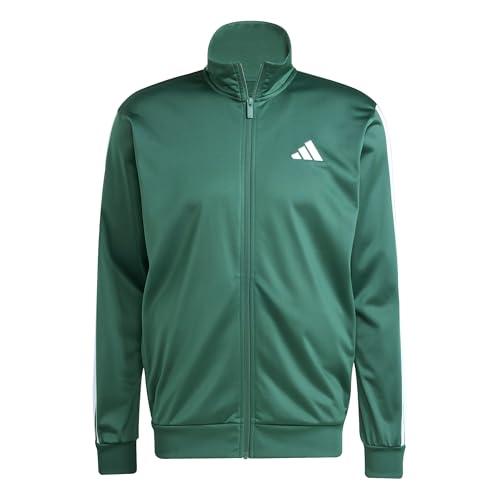 adidas Uomo 3 Stripes Tricot Regular Track Top, Collegiate Green, XS