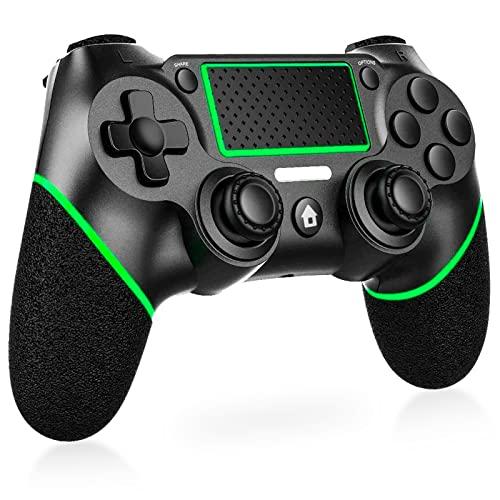 Holilo Controller wireless per PS-4, controller di gioco compatibile con PS-4/Pro/Slim Gamepad con Doppia Vibrazione, Sensore Giroscopico a 6 Assi, Touch Panel(Verde)