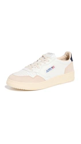 AUTRY Scarpe Sneakers Unisex Medalist in Pelle e camoscio Bianco + Blu AULM LS28 (43)