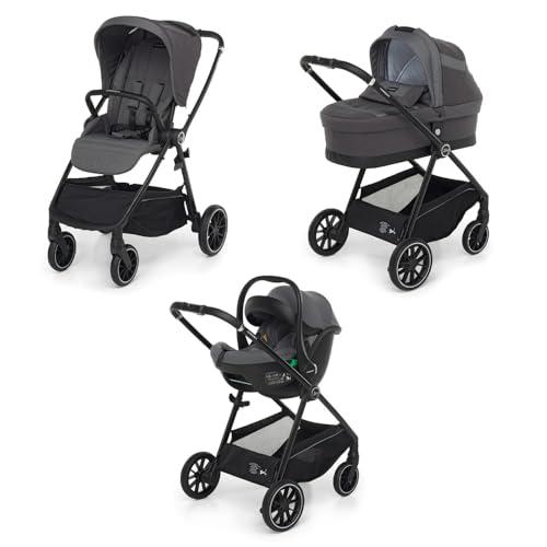 Foppapedretti Trio Divo I-Size, Sistema Modulare Combinato per Bambini, Navicella Passeggino e Seggiolino auto I-Size, Chiusura Self Standing, conforme ECE R129, Maneggevole Compatto Leggero, Sport