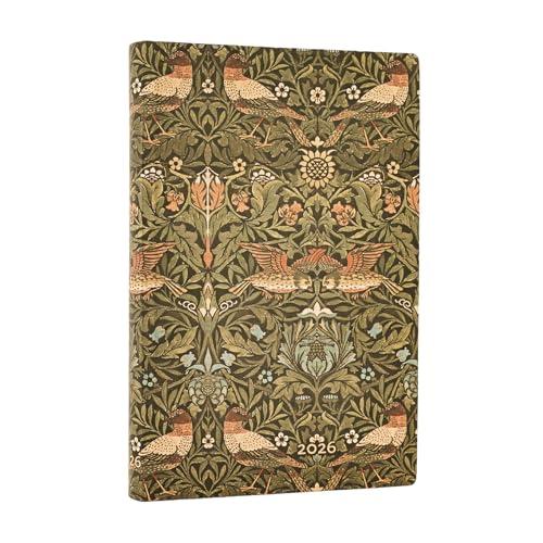 Paperblanks | 2026 Morris Uccelli | William Morris | 12 Mesi Flexis | Mini | Orizzontale | Chiusura con Fascia Elastica | 176 Pg | 100 GSM