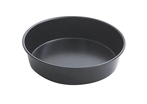 Paderno Tortiera Rotonda Antiaderente per Torte, Pizza e Quiche, in Acciaio, Cucina professionale, Diametro 20 cm