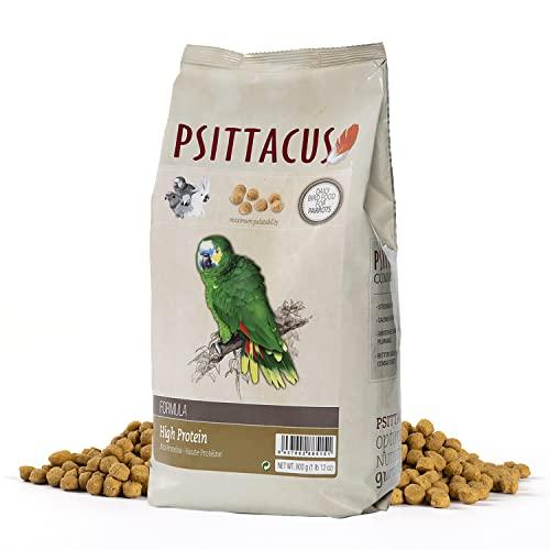 Psittacus Cibo di Mantenimiento Alta Proteina per Pappagalli, 800 g