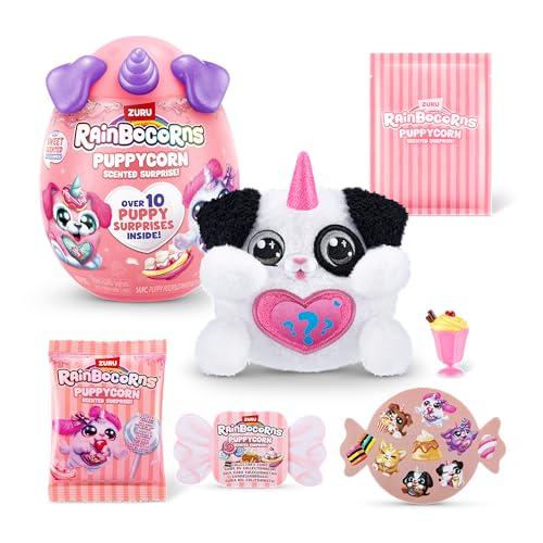 Rainbocorns ZURU Puppycorn Scent Surprise di ZURU Scatola da scoprire con morbido peluche, cucciolo profumato per bambine, slime (Dalmatian)