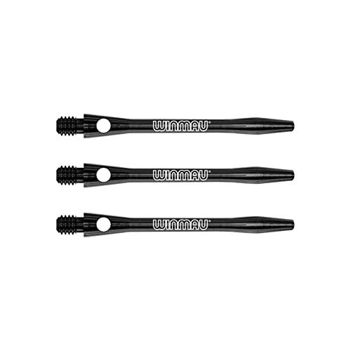 WINMAU Steli per Freccette in Alluminio Nero con Incisione al Laser - 1 Set per Confezione (3 Alberi in Totale)