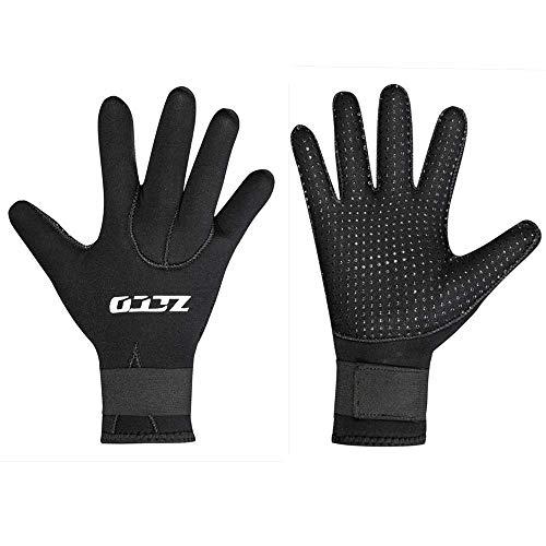 ZCCO Guanti da immersione in neoprene 3mm / 5mm, guanti da muta termica a doppio strato con polso elastico e particelle antiscivolo (5mm, M)