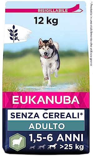 EUKANUBA Grain Free cibo per cani per cani adulti di taglia grande, ricco di agnello 12 kg