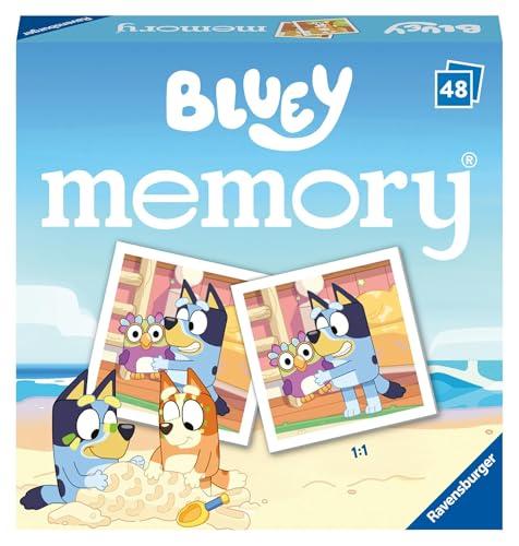 Ravensburger Bluey Mini Memory - Matching Picture Snap Pairs Game For Kids Age 3 Years and Up