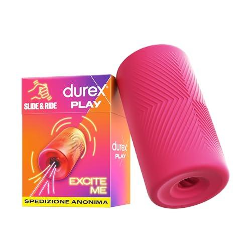 Durex Masturbatore Uomo, Sex Toy in Silicone Morbido con Nervature, Flessibile e Waterproof, Facile da Pulire
