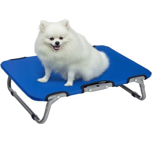 Pawhut Brandina Cuccia Pieghevole in Tessuto Oxford per Cani, Blu, 59x46x15cm