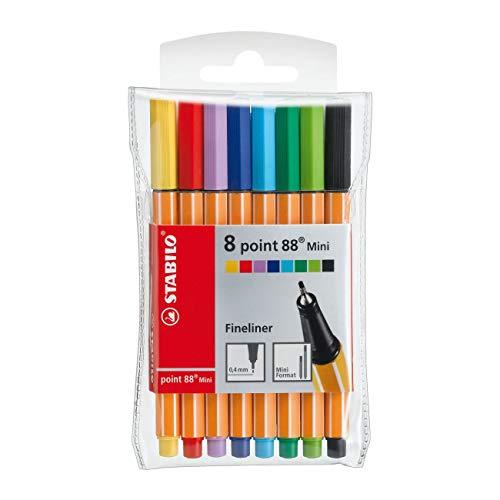 Stabilo, sacchetto con assortimento di 8 pennarelli 88 mini
