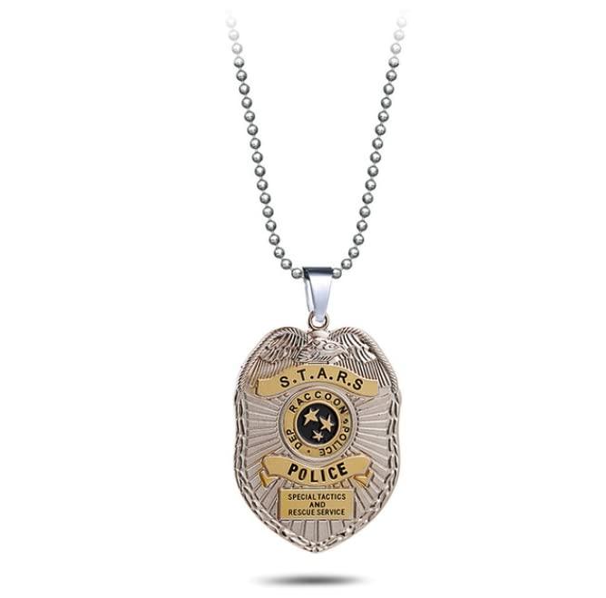 DarkCustom Portachiavi Collana Stemma Stars Raccoon Police Gadget (Collana)